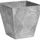 Novelty ArtStone 35100 Ella Square Planter, 10-Inch, Grey