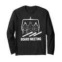 Snowboard Board Meeting Ski Lift Skier Winter Sports Long Sleeve T-Shirt Size L