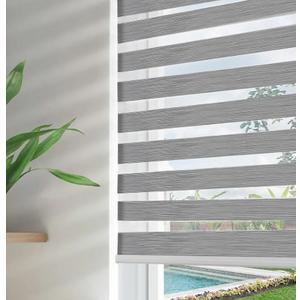 Joydeco Cordless Zebra Blinds for Indoor Windows, 34" W x 75" H, Gray
Dual Layer Free-Stop Window Shades, Privacy Light Control for Day and Night, Light Filtering Blinds for Home
