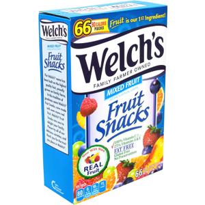 Welch's Mixed Fruit Snacks, 0.9 oz., Box of 66 Pouches (BB: March 2, 2026)