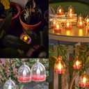 2 x Solar Lantern Candle Tea Lights - 2Pcs Outdoor Candle Lamp FLameless Flicker, LED Candles Light Solar Powered Lanterns Home Decor for Patio Garden Camping Party