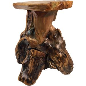 Greener Valley Root Wood Stool, End Table, Plant Stand, Many uses - 20" High
