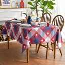 Horaldaily 4th of July Tablecloth 60 x 104 Inch Rectangular Patriotic