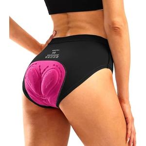 Bikewa Women's 4D Padded Bike Underwear Cycling Bicycle Shorts Biking Riding Briefs Biker Cycle Undershorts for Women L