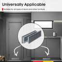 1 Set - Two-Sided Door Vent Cover 17.7x3.6 inch with Screws - Gray Plastic Ventilation Grille - Door Vents for Interior Doors - Door Louver Vent - Door Return Air Vent with Screws, by Steinberg14