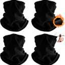 Unisex Breathable Fleece Balaclava Winter Neck Warmer Gaiter Ski Face Mask Windproof Cold Weather Scarf, 4PCS