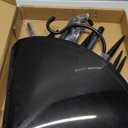 Gtongoko Bird Feeder Pole Squirrel Proof, 92 Inch Double Shepherds Hook for Outdoor with Squirrel Baffles Adjustable Heavy Duty with 5 Prongs Base for Hanging Plants, Bird Feeders, Black