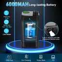 Spopal Portable Shower for Camping, Rechargeable Camping Shower with Collapsible Bucket with Handle 20L Intelligent LED Display, 4 Spray Modes, Outdoor Shower Kit for Hiking, Travel, Car, Pet Black