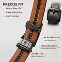 Zitahli Belt Men,Leather Ratchet Belt for Men Dress Casual Every Day with Adjustable Buckle,Trim to Fit For Gift