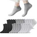 Caudblor No Show Low Cut Socks for Women Men Ankle Athletic Short Cotton Thin Classic Casual 12Pairs