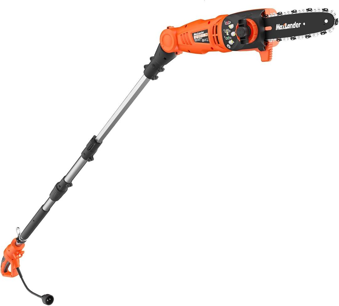 MAXLANDER 8-Inch Electric Pole Saw Corded - 6 Amp Pole Saws for Tree Trimming, Lightweight & Efficient Pole Saw - Easy Tree Trimming & Tool-Free Setup