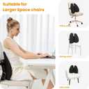 Ergonomic Back Support for Office Chair - Lumbar Pillow for Posture Correction and Lower Back Rest, Adjustable Height, Back Cushion Pad with Straps for Home, Office, Car, Black