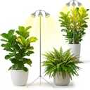 Full Spectrum Grow Light for Indoor Plants with Adjustable Tripod Stand, 11''- 60'' Height Plant Grow Lamp with Auto Timer 3/9/12H, LED Plant Light for Houseplants, Seedlings, Flowers & Indoor Garden