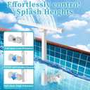 Pool Fountains for Above and In-Ground Pools,Dual Spray High Pressure Pool Sprinkler Fountain 360 Adjustable Pool Water Fountain Pool Chiller Water Fun Pool Aerator Backyard Decor Outdoor Pools