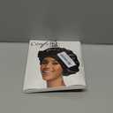 Silk Bonnet for Women, Satin Bonnet for Sleeping, Large Sleep Cap with Elastic Tie Band for Curly Hair, Black