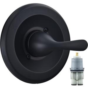 Replacement for Delta Classic 13 Series Single-Function Trim Kit, T13020-BL Matte Black Shower Handle, Fit Delta Shower Valve R10000 Series (Cartridge Included)