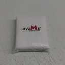 OVZME White Sheer Curtains 42 X 45 Inch Length 2 Panels, Semi Sheer Drapes Light Filtering Textured Window Curtains, Jacquard Clip Leaf Pattern Short Curtains for Small Window Tiers