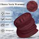Chalier 3 Pack Neck Warmer for Women Cold Weather Knit Winter Scarf Thick Infinity Neck Gaiter for Men Women (A Pack Red Black Beige)