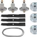 ACEBRI Deck Rebuild Kit 54 inch for John Deere 190C D170 E180 G110 LA150 LA175 Mower Deck Parts GY20592 GY20867 GY21099 Spindles GX21380 Blades GX21395 Belt GY20110 GY20629 GY22082 Pulley