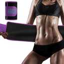 MORECOO Waist Trainer for Women/Men, Sculpt Touch Sweat Band for Stomach, Waist Trimmer for Women Workouts &Speed Belly Sweat (Large, Purple)