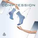 BRISIRA Coolmax Bamboo Viscose Running Compression Quarter Socks Women Moisture Wicking Anti Blister Athletic Ankle Cushion (S)