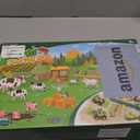 FRUSE Play Sand Farm Toys,Sensory Bins for Toddlers with 2.2lbs Sensory Play Sand,Farm Figures & Tractor Playset,Sandbox Toys for Kids 3 4 5 6 7