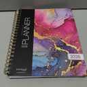 HARDCOVER 2026 Planner, 8.5"x11": 14 Months (November 2025 - December 2026), Daily Weekly Monthly Planner, Yearly Agenda, Bookmark, Pocket Folder and Sticky Note Set (Rainbow Gold Marble)