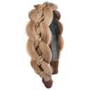 Wide Braid Headband with Teeth Synthetic Hair Braid Headband Hair Band Plaited Hairband For Women (Dirty Blonde, Free Size) (1 Count (Pack of 1))