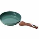 FF GREEN WOOD HANDLE FRYING PAN 8IN