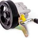 Power Steering Pump with Pulley Compatible with Nissan & Infiniti Models - 370Z, EX35, EX37, FX35, FX37, G35, G35, G37, M35, M37, Q40, Q50, Q50, Q60, Q70, Q70L, QX50, QX70 - Assist Pump V6 3.7L 3.5L