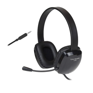 Cyber Acoustics Stereo PC Headset (AC-6008), 3.5mm Connection, Unidirectional Microphone with Flexible Boom for PC & Mac; Perfect for Classroom or Home