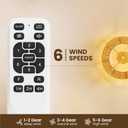 Siljoy 24" Boho Ceiling Fan Light and Remote, Rattan Chandelier Ceiling Fan Light, Gold Caged Fandelier with Lights Flush Mount, 6 Wind Speeds for Bedroom, Living Room, Dining Room, 23.6 Inch