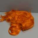 Wavy Wig With Bangs Women's Short Orange Wigs Curly Wavy Bob Synthetic Cosplay Wig for Girls Daily Use Halloween Wigs(12" Orange)