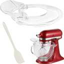 Pouring Shield for Kitchen-Aid 4.5-5 Quart Tilt-Head Stand Mixer,With Removable Pour Spout And Silicone Scraper,Splatter Guard Fits for Stainless Steel, Glass, Ceramic Bowls