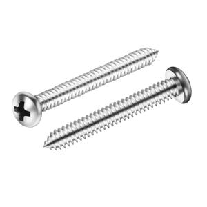 #12 x 3 Pan Head Self Tapping Screw, Pan Head Sheet Metal Screws Wood Screws, Stainless Steel 304 (18-8), 25 Pack
