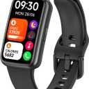 Fitness Tracker Smart Watch for Men Women, 1.47" HD with Bluetooth, 24/7 Heart Rate & Blood Oxygen Monitor, Sleep & Step Counter, 100+ Sports Modes, IP68 Waterproof, Compatible with Android iOS (Black)