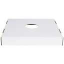 Box USA 40 or 50 Gallon Corrugated Cardboard Trash Can and Recycling Bin Lids with Hole (10-Pack) 18" L x 18" W x 3" H, White, Reusable and Disposable Garbage Lid for Parties and Outdoor Events
