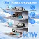 Portable Air Conditioners, [9.5L large Water Tank], 3-in-1 Evaporative Air Cooler for Room, Fast Cooling Portable AC Unit w/7H Timer/Remote, 3 Speeds, Quiet Swamp Cooler for Bedroom Office