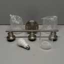 3-Light Bathroom Light Fixtures, Brushed Nickel Vanity Light, Farmhouse Wall Lights with Clear Glass Shade, Bathroom Wall Lamp for Mirror Kitchen Bedroom Hallway Living Room Hallway Cabinet