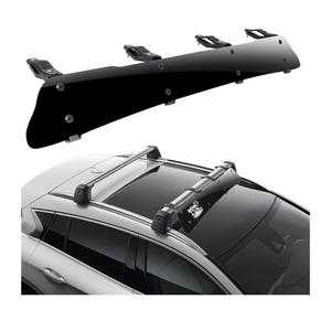 41"/44" Roof Rack Fairing, Aerodynamic Wind Fairing, 95% Less Wind Noise, Fits Most Factory Bars, 4 Clamps for Secure Fit, Windshield Fairing for Roof Racks (41in)