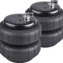 2500 lb Universal Replacement Air Spring Bag 1/2" NPT Air Suspension Spring Double Bellow for Heavy Duty Single Port for Trucks 2PCS