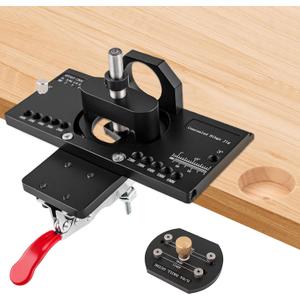 Cabinet Hinge Jig, Metal Concealed Hinge Jig with Quick Clamp and Dust Vacuum Adapter, 35mm Cabinet Door Hinge for Woodworking Door Cabinet Hinges Mounting Tool