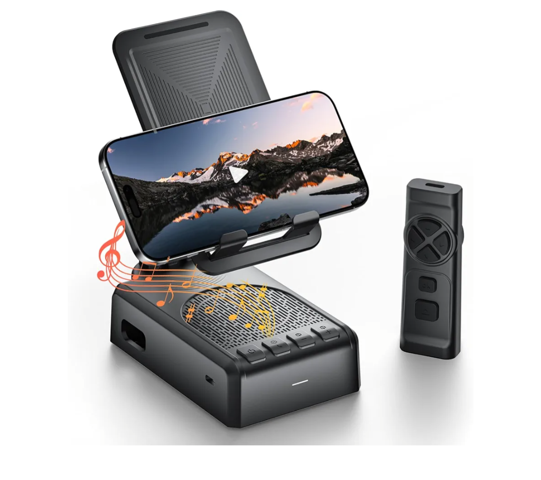 Birthday/ChristmasGifts for Men Women,Cell Phone Stand with Bluetooth Speaker and Remote Control(Video Control/Camera Control), Portable Bluetooth Speaker for Home and Outdoors, All Day Playtime