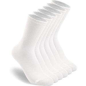 HAVE A TREE 3-6 Pack Womens Crew Lightweight Thin Casual Calf Socks Size 6-11 (White)