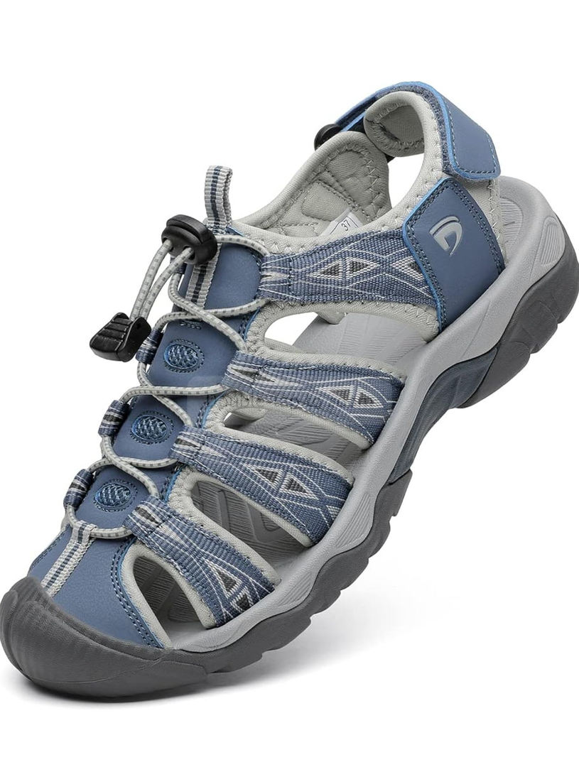 Dannto Women's Sport Hiking Sandals Closed Toe Outdoor Athletic Walking Sandal Lightweight Summer Water Shoes Size 37