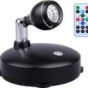 Kiven RGB Spotlight with Remote Mini Accent Lights Battery Operated Spotlights for Exhibition Hall Clothing Cabinet Background Wall - 1 Pack