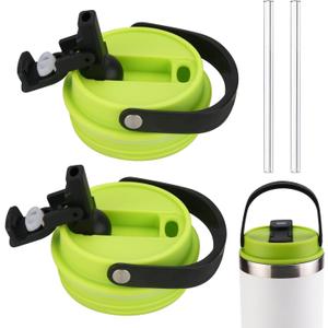 STANLEY IceFlow Stainless Steel Tumbler Top Replacement - Leak-Proof, Splash Resistant, 20oz & 30oz, With 2 Straws (Green) STANLEY IceFlow Stainless Steel Tumbler Top Replacement - Leak-Proof, Splash Resistant, 20oz & 30oz, With 2 Straws (Green)