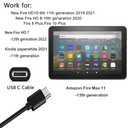 SISSFO 5A Fast USB C 10Ft-2Pack Extra Long Charging Cable for Charging New Fire HD 10 10Plus 9th-11th Gen 2019-2023,Fire HD 8 8Plus 2020-2024,Fire 7 2022,Fire Max 11 2023,Paperwhite 11th 2021,Kids Pro