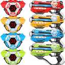 Laser Tag Guns Set of 4 Laser Tag Guns with Digital LED Score Display Vests,Gifts for Teens and Adults Boys & Girls,Adults and Family Fun,Gift for Kids Ages 8 9 10 11 12+Year Old Boy