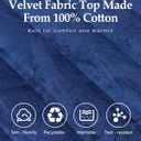Inflatable Sleeping Pad for Camping, Extra-Thick 4.75" Single Air Mattress with Soft Velvet Top, Machine Washable, Family Lightweight 4-Season Pad for Traveling & Hiking, Blue